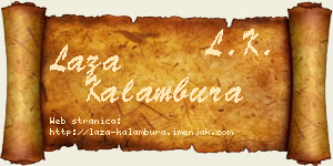 Laza Kalambura vizit kartica